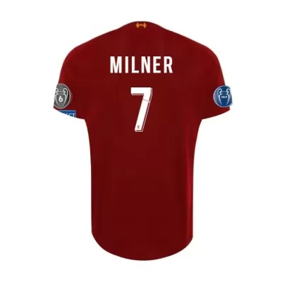 Lapset Jalkapallo James Milner 7 Kotipaita Punainen Pelipaita 2019/20 Lyhythihainen Paita