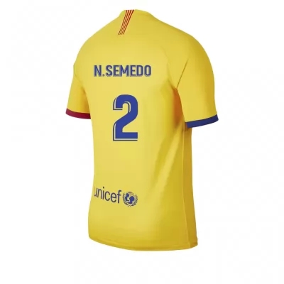 Lapset Jalkapallo Nelson Semedo 2 Vieraspaita Keltainen Pelipaita 2019/20 Lyhythihainen Paita