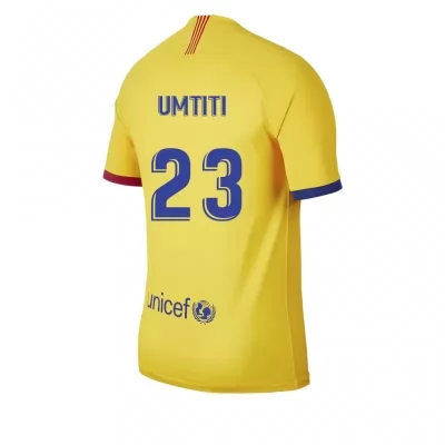 Lapset Jalkapallo Samuel Umtiti 23 Vieraspaita Keltainen Pelipaita 2019/20 Lyhythihainen Paita