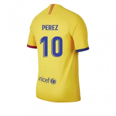 Lapset Jalkapallo Carles Perez 10 Vieraspaita Keltainen Pelipaita 2019/20 Lyhythihainen Paita