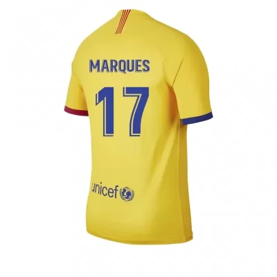 Lapset Jalkapallo Alejandro Marques 17 Vieraspaita Keltainen Pelipaita 2019/20 Lyhythihainen Paita