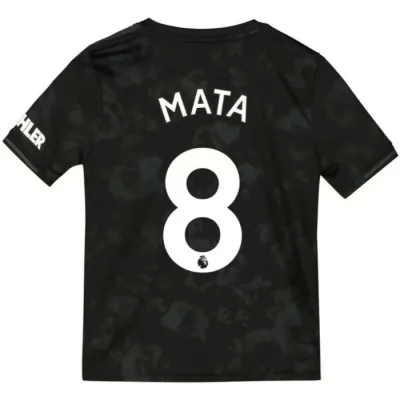 Lapset Jalkapallo Juan Mata 8 3. Paita Musta Pelipaita 2019/20 Lyhythihainen Paita
