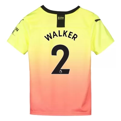 Lapset Jalkapallo Kyle Walker 2 3. Paita Keltainen Oranssi Pelipaita 2019/20 Lyhythihainen Paita
