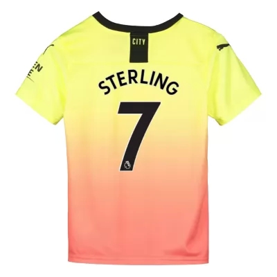 Lapset Jalkapallo Raheem Sterling 7 3. Paita Keltainen Oranssi Pelipaita 2019/20 Lyhythihainen Paita