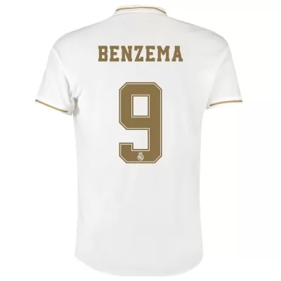 Lapset Jalkapallo Karim Benzema 9 Kotipaita Valkoinen Pelipaita 2019/20 Lyhythihainen Paita