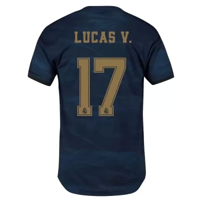 Lapset Jalkapallo Lucas Vazquez 17 Vieraspaita Laivasto Pelipaita 2019/20 Lyhythihainen Paita