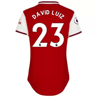Naisten Jalkapallo David Luiz 23 Kotipaita Punainen Valkoinen Pelipaita 2019/20 Lyhythihainen Paita