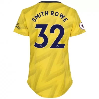 Naisten Jalkapallo Smith Rowe 32 Vieraspaita Keltainen Pelipaita 2019/20 Lyhythihainen Paita