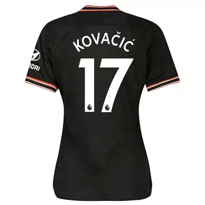Naisten Jalkapallo Mateo Kovacic 17 3. Paita Musta Pelipaita 2019/20 Lyhythihainen Paita