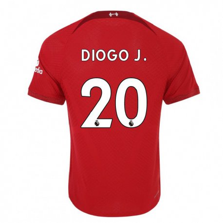Kandiny Lapset Diogo Jota #20 Tummanpunainen Kotipaita 2022/23 Lyhythihainen Paita T-paita