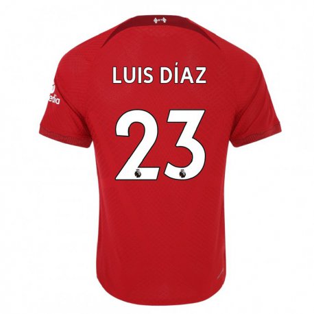 Kandiny Lapset Luis Diaz #23 Tummanpunainen Kotipaita 2022/23 Lyhythihainen Paita T-paita