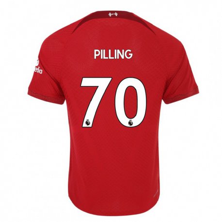 Kandiny Lapset Tommy Pilling #70 Tummanpunainen Kotipaita 2022/23 Lyhythihainen Paita T-paita