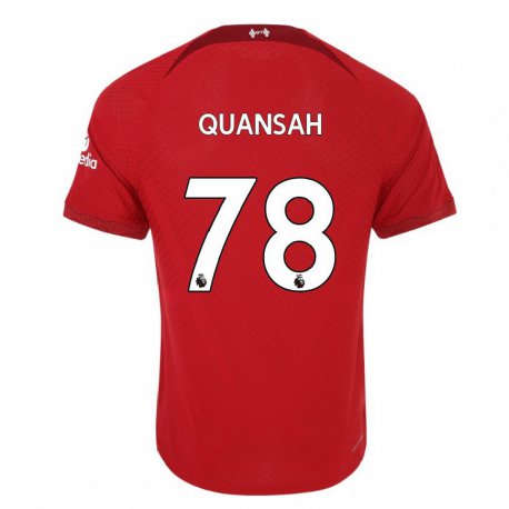 Kandiny Lapset Jarell Quansah #78 Tummanpunainen Kotipaita 2022/23 Lyhythihainen Paita T-paita