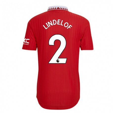 Kandiny Lapset Victor Lindelof #2 Punainen Kotipaita 2022/23 Lyhythihainen Paita T-paita