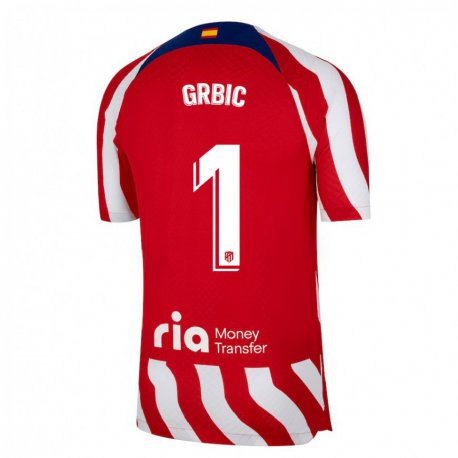 Kandiny Lapset Ivo Grbic #1 Punainen Valkoinen Sininen Kotipaita 2022/23 Lyhythihainen Paita T-paita