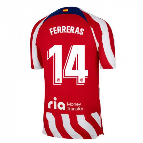 Kandiny Lapset Adrian Ferreras #14 Punainen Valkoinen Sininen Kotipaita 2022/23 Lyhythihainen Paita T-paita