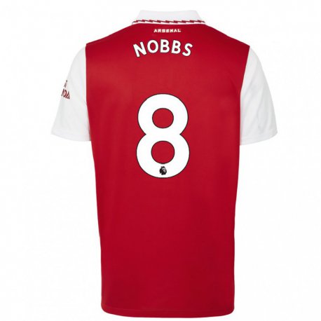 Kandiny Lapset Nobbs #8 Punainen Valkoinen Kotipaita 2022/23 Lyhythihainen Paita T-paita