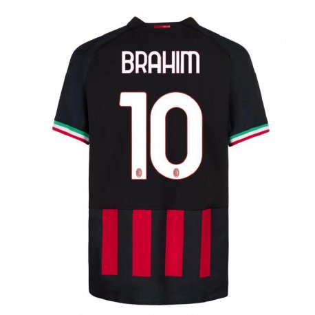 Kandiny Lapset Brahim Diaz #10 Musta Punainen Kotipaita 2022/23 Lyhythihainen Paita T-paita