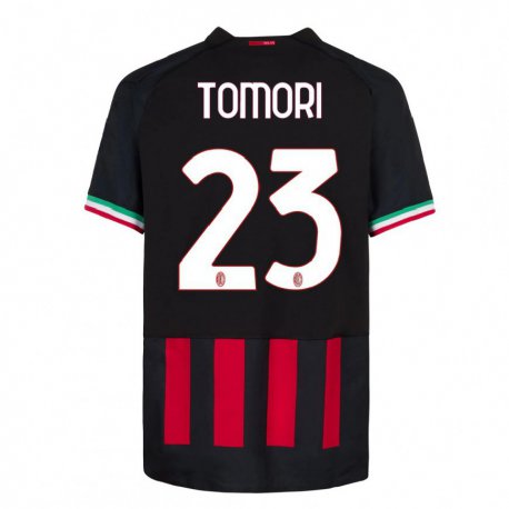 Kandiny Lapset Fikayo Tomori #23 Musta Punainen Kotipaita 2022/23 Lyhythihainen Paita T-paita