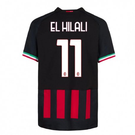Kandiny Lapset Youns El Hilali #11 Musta Punainen Kotipaita 2022/23 Lyhythihainen Paita T-paita