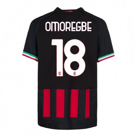 Kandiny Lapset Bob Murphy Omoregbe #18 Musta Punainen Kotipaita 2022/23 Lyhythihainen Paita T-paita