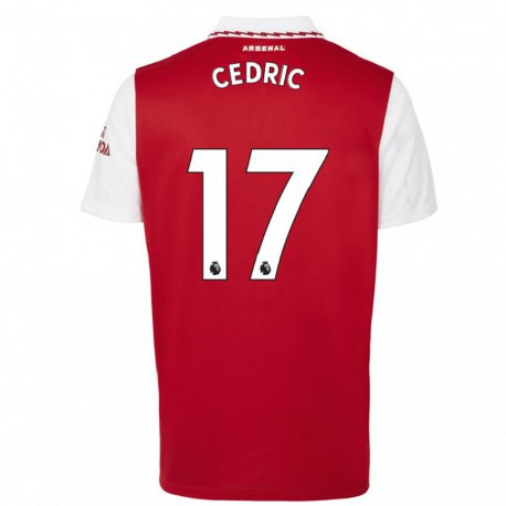 Kandiny Lapset Cedric Soares #17 Punainen Valkoinen Kotipaita 2022/23 Lyhythihainen Paita T-paita