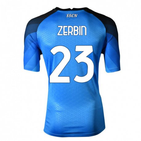Kandiny Lapset Alessio Zerbin #23 Tummansininen Harmaa Kotipaita 2022/23 Lyhythihainen Paita T-paita