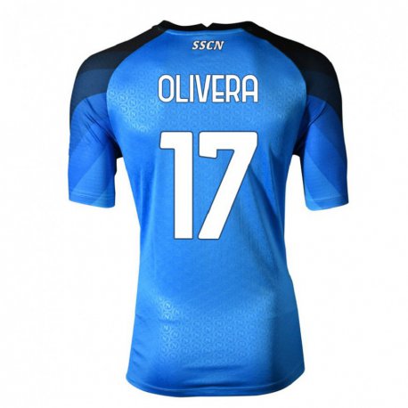 Kandiny Lapset Mathias Olivera #17 Tummansininen Harmaa Kotipaita 2022/23 Lyhythihainen Paita T-paita