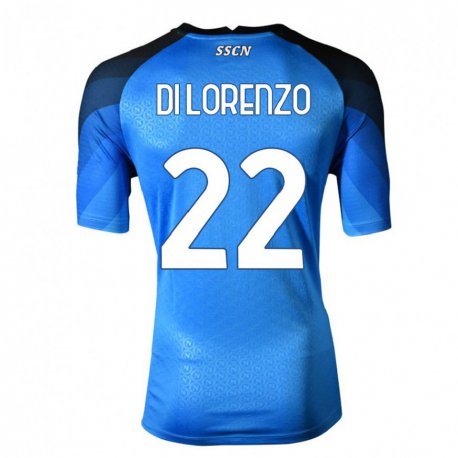 Kandiny Lapset Giovanni Di Lorenzo #22 Tummansininen Harmaa Kotipaita 2022/23 Lyhythihainen Paita T-paita