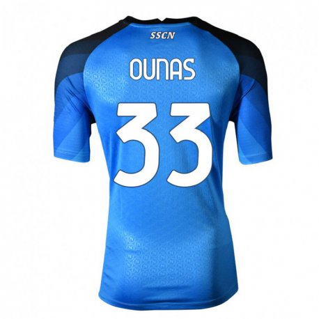 Kandiny Lapset Adam Ounas #33 Tummansininen Harmaa Kotipaita 2022/23 Lyhythihainen Paita T-paita