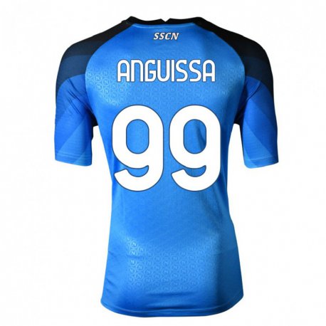 Kandiny Lapset Andre Zambo Anguissa #99 Tummansininen Harmaa Kotipaita 2022/23 Lyhythihainen Paita T-paita