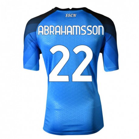 Kandiny Lapset Sejde Abrahamsson #22 Tummansininen Harmaa Kotipaita 2022/23 Lyhythihainen Paita T-paita