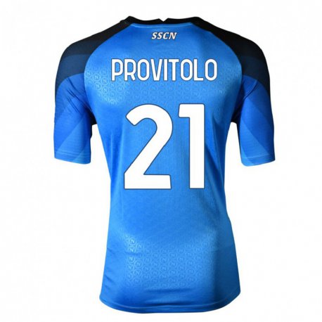 Kandiny Lapset Vincenzo Provitolo #21 Tummansininen Harmaa Kotipaita 2022/23 Lyhythihainen Paita T-paita