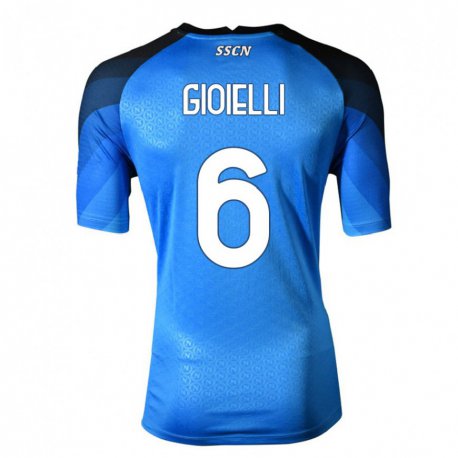 Kandiny Lapset Francesco Pio Gioielli #6 Tummansininen Harmaa Kotipaita 2022/23 Lyhythihainen Paita T-paita
