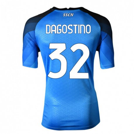Kandiny Lapset Giuseppe DAgostino #32 Tummansininen Harmaa Kotipaita 2022/23 Lyhythihainen Paita T-paita