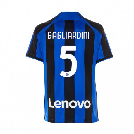 Kandiny Lapset Roberto Gagliardini #5 Kuninkaallisen Sininen Musta Kotipaita 2022/23 Lyhythihainen Paita T-paita