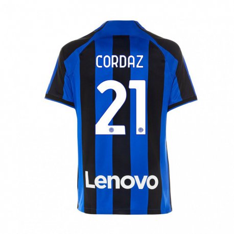 Kandiny Lapset Alex Cordaz #21 Kuninkaallisen Sininen Musta Kotipaita 2022/23 Lyhythihainen Paita T-paita