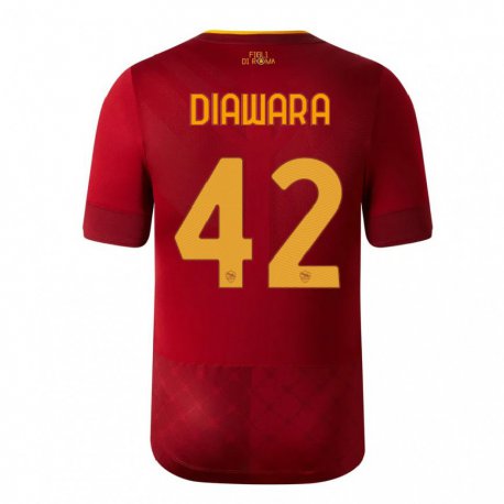 Kandiny Lapset Amadou Diawara #42 Ruskea Punainen Kotipaita 2022/23 Lyhythihainen Paita T-paita