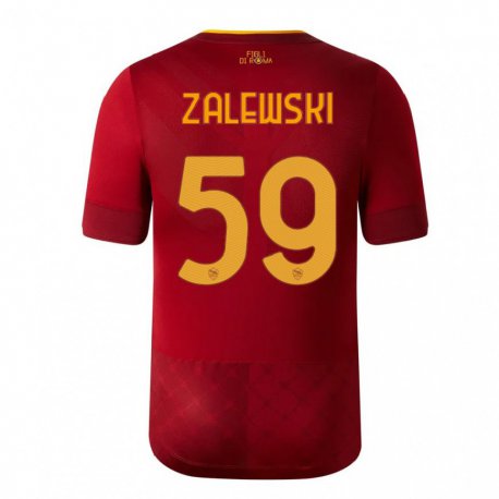 Kandiny Lapset Nicola Zalewski #59 Ruskea Punainen Kotipaita 2022/23 Lyhythihainen Paita T-paita
