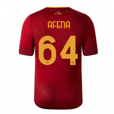 Kandiny Lapset Felix Afena-gyan #64 Ruskea Punainen Kotipaita 2022/23 Lyhythihainen Paita T-paita