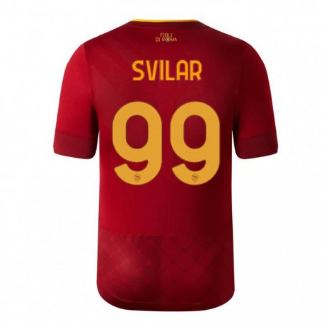 Kandiny Lapset Mile Svilar #99 Ruskea Punainen Kotipaita 2022/23 Lyhythihainen Paita T-paita