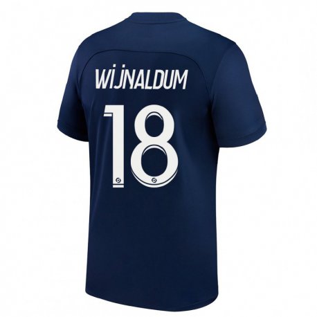 Kandiny Lapset Georginio Wijnaldum #18 Tumma Sininen Punainen Kotipaita 2022/23 Lyhythihainen Paita T-paita