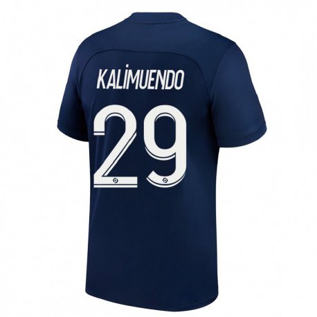 Kandiny Lapset Arnaud Kalimuendo #29 Tumma Sininen Punainen Kotipaita 2022/23 Lyhythihainen Paita T-paita
