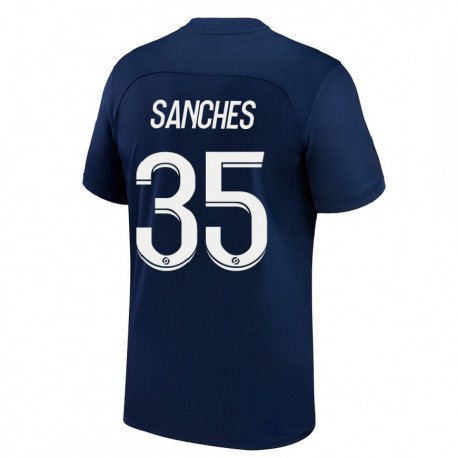 Kandiny Lapset Renato Sanches #35 Tumma Sininen Punainen Kotipaita 2022/23 Lyhythihainen Paita T-paita