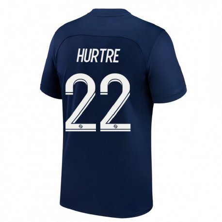 Kandiny Lapset Oceane Hurtre #22 Tumma Sininen Punainen Kotipaita 2022/23 Lyhythihainen Paita T-paita