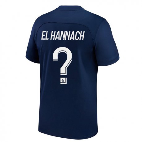 Kandiny Lapset Younes El Hannach #0 Tumma Sininen Punainen Kotipaita 2022/23 Lyhythihainen Paita T-paita