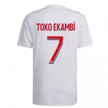 Kandiny Lapset Karl Toko Ekambi #7 Valkoinen Sininen Punainen Kotipaita 2022/23 Lyhythihainen Paita T-paita