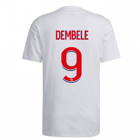 Kandiny Lapset Moussa Dembele #9 Valkoinen Sininen Punainen Kotipaita 2022/23 Lyhythihainen Paita T-paita