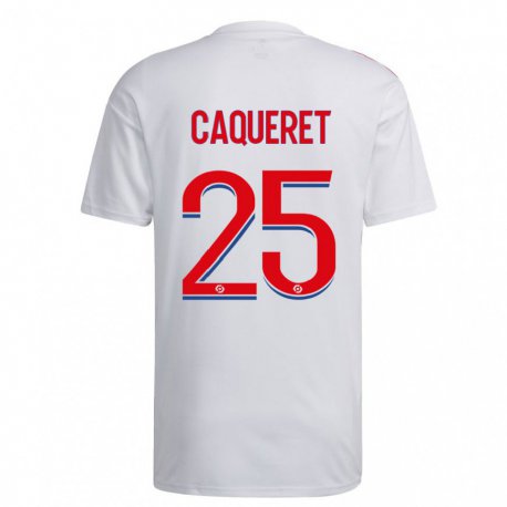 Kandiny Lapset Maxence Caqueret #25 Valkoinen Sininen Punainen Kotipaita 2022/23 Lyhythihainen Paita T-paita