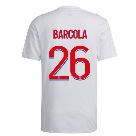 Kandiny Lapset Bradley Barcola #26 Valkoinen Sininen Punainen Kotipaita 2022/23 Lyhythihainen Paita T-paita